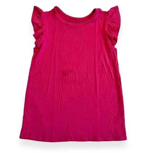 Posh Peanut Pink Flutter Sleeve Bamboo Top - Picture 1 of 7